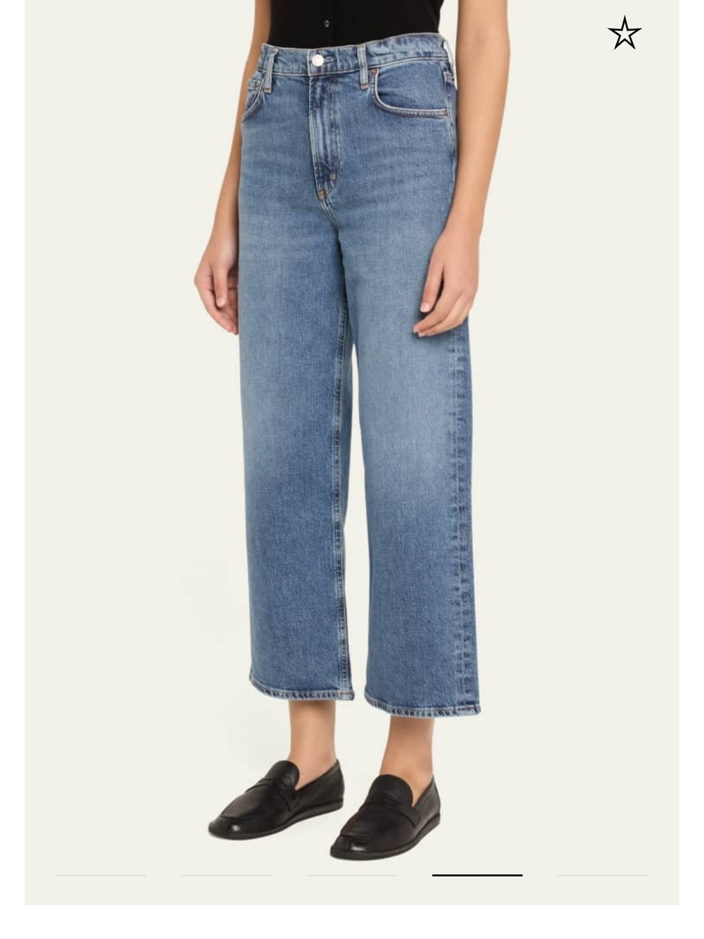 Agolde REN Light Blue Wide Leg Cropped Jeans